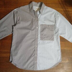 ABERCROMBIE & FITCH oversized button down shirt in combo (XS)